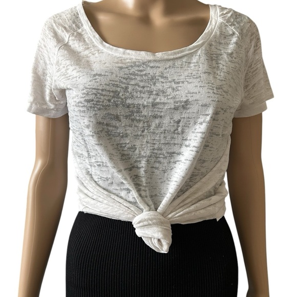 Joe's Women's White Sheer T-Shirt - Picture 4 of 5